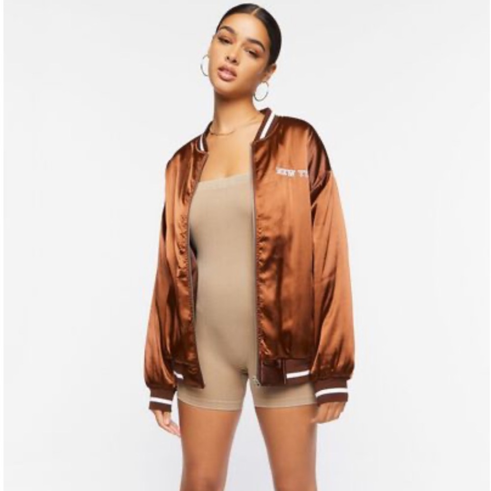 Forever 21 Brooklyn New York Bomber Jacket - Picture 3 of 3